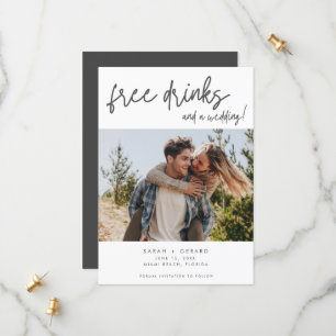 Einfache Elegante Modernes Foto Sonnige Hochzeit Save The Date