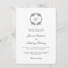 Einfache Elegante Monogram Classic Wedding