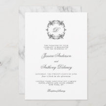 Einfache Elegante Monogram Classic Wedding