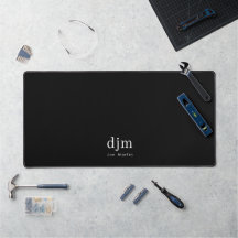 Einfache elegante Monogramm Minimalistisch Schwarz