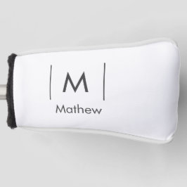 Einfache, elegante Monogramm Trauzeuge-Mannschafts Golf Headcover