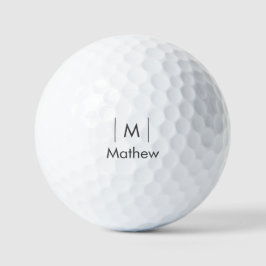 Einfache, elegante Monogramm Trauzeuge-Mannschafts Golfball