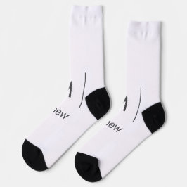 Einfache, elegante Monogramm Trauzeuge-Mannschafts Socken