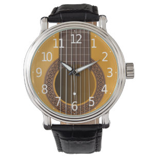 Einfache Elegante Musical Guitar   Männerwache Armbanduhr