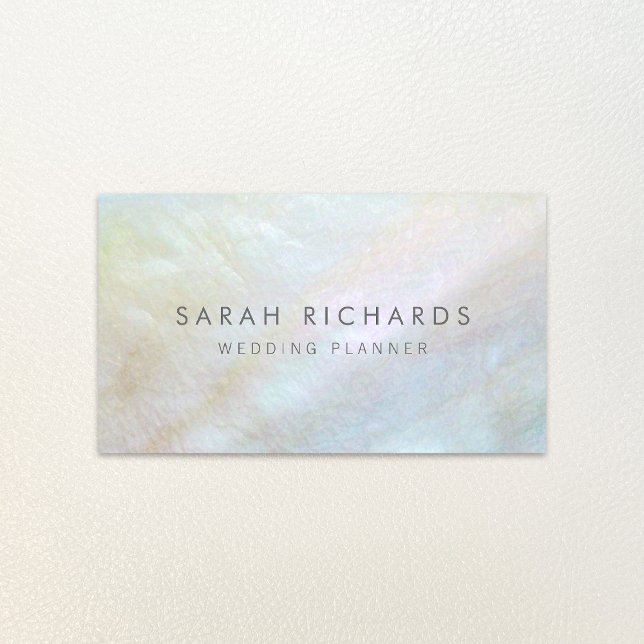 Einfache elegante Mutter Pearl Business Cards Visitenkarte (Von Creator hochgeladen)
