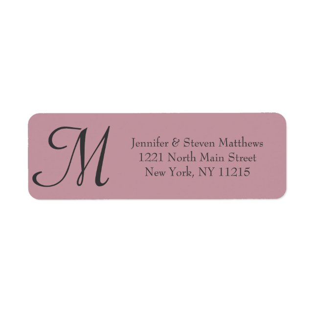 Einfache, elegante Namen der rosa Monogramm-Rose (Vorne)