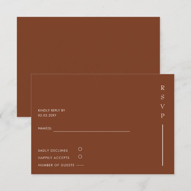 Einfache Elegante New Orleans Club RSVP Karte (Vorne/Hinten)