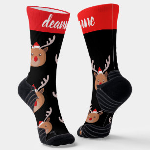 Einfache Elegante Niedliche Weihnachtsfamilie Rent Socken
