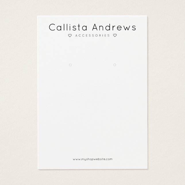 Einfache elegante Ohrringe aus weißem Schwarz (Vorderseite)