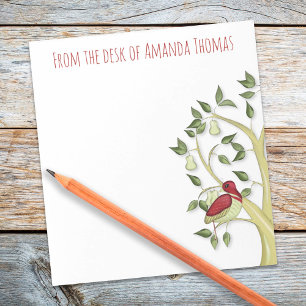 Einfache Elegante Partridge Birne Treff Weihnachte Notizblock