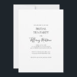 Einfache Elegante Party Einladung<br><div class="desc">Diese elegante Party Einladung ist perfekt für Ihr modernes Schwarz-Weiß-Brautparty. Das Design besticht durch minimalen zeitgenössischen Schriftart,  begleitet von formaler Kalligraphie. Behalt es so,  wie es ist,  oder wählen Sie es mit Ihren eigenen Kunstwerken oder Fotos zu personalisieren!</div>