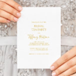 Einfache Elegante Party Einladung<br><div class="desc">Diese Party Einladung aus Gold ist perfekt für Ihr modernes Party aus Weiß und Gold. Das Design besticht durch minimalen zeitgenössischen Gold-Schriftart,  begleitet von formaler Kalligraphie. Behalt es so,  wie es ist,  oder wählen Sie es mit Ihren eigenen Kunstwerken oder Fotos zu personalisieren!</div>