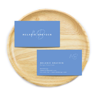 Einfache elegante Pastel Blue Minimalistisch Two M Visitenkarte