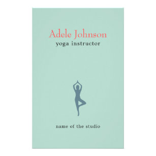 Einfache Elegante Pastel Icon Yoga Instructor Flyer