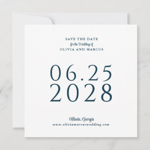 Einfache Elegante Platz Save the Date mit Foto