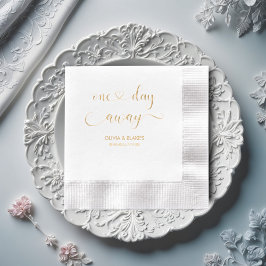 Einfache Elegante Probe Dinner "One day away" Servietten Mit Folie
