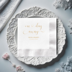 Einfache Elegante Probe Dinner "One day away" Servietten Mit Folie