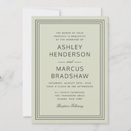 Einfache Elegante Rahmen Moderne Hochzeit Einladung