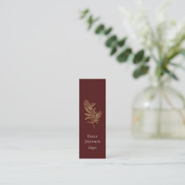 Einfache elegante Red Mini Business Card Visitenkarte