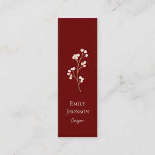 Einfache elegante Red Mini Business Card Visitenkarte