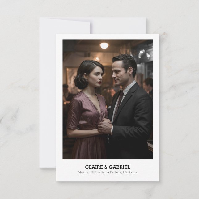 Einfache elegante religiöse Texte, Foto Save the D Date (Vorderseite)