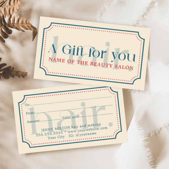 Einfache Elegante Retro Blue Geschenk Schönheit (Von Creator hochgeladen)