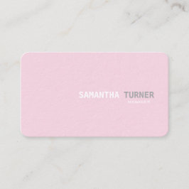 Einfache elegante rosa Berufliche Textur Visitenkarte