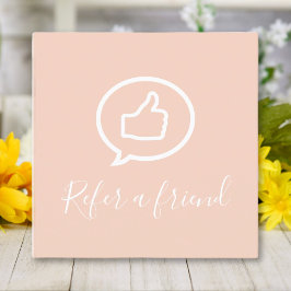 Einfache Elegante Rosa Empfehlungskarte