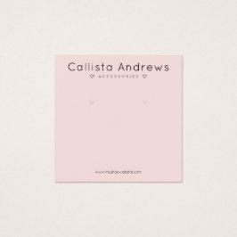 Einfache elegante rosa schwarze Herzensanzeige