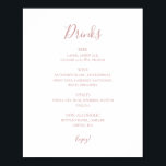 Einfache Elegante Rose Gold Wedding Drinks Menü Si Poster<br><div class="desc">Dieses schlichte, elegante Rose Gold Hochzeitsgetränk-Menü ist perfekt für Ihre klassische, moderne Rose Goldhochzeit. Das Design besticht durch einen klassisch Vintagen minimalchischen zeitgenössischen Goldene Schriftart und eine romantische formale Kalligraphie. Es eignet sich hervorragend für Hochzeiten im Frühling, Sommer, Herbst oder Winter. Behalt es so, wie es ist, oder wählen Sie...</div>