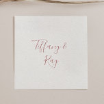 Einfache Elegante Rose Gold Wedding Napkins Serviette<br><div class="desc">Diese eleganten Rose goldenen Hochzeitsnapkins sind perfekt für Ihre klassische, moderne Rose Goldhochzeit. Das Design besticht durch einen klassisch Vintagen minimalchischen zeitgenössischen Goldene Schriftart und eine romantische formale Kalligraphie. Es eignet sich hervorragend für Hochzeiten im Frühling, Sommer, Herbst oder Winter. Behalt es so, wie es ist, oder wählen Sie es...</div>