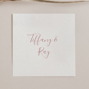 Einfache Elegante Rose Gold Wedding Napkins Serviette