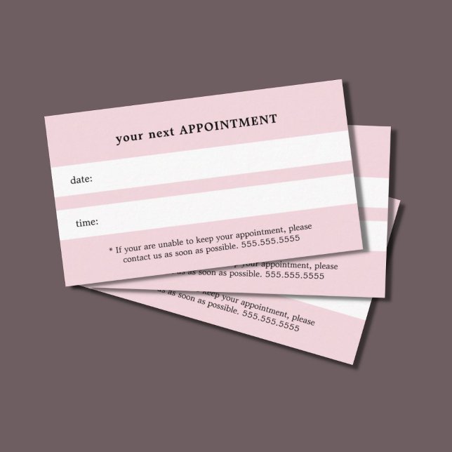 Einfache Elegante Rose Weiße Schönheit Ernennung Terminkarte (Von Creator hochgeladen)