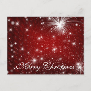 Einfache elegante rote Dekoration Schnee Frohe Wei Feiertagspostkarte