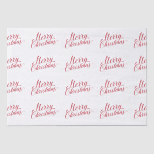 Einfache Elegante Rote Schrift Moderne Weihnachten Seidenpapier
