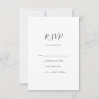 Einfache elegante RSVP-Karte