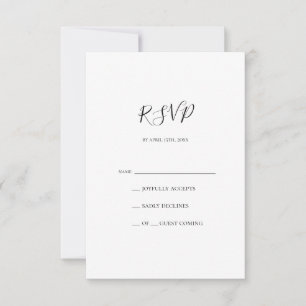 Einfache elegante RSVP-Karte RSVP Karte