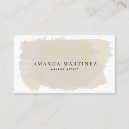 Einfache elegante Sandbänke - Beige Aquarellkarte Visitenkarte