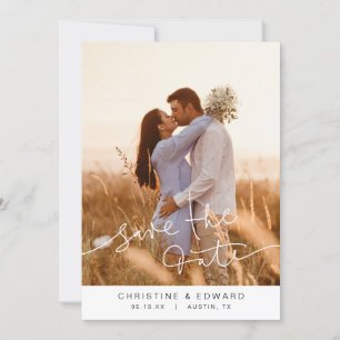 Einfache Elegante Save the Date Hochzeitskarte Einladung