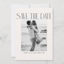 Einfache Elegante Save the Date-Karte