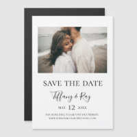 Einfache elegante Save the Date magnetische Einlad