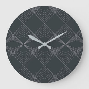 Einfache, elegante, schicke, luxuriöse Line-Grafi Große Wanduhr