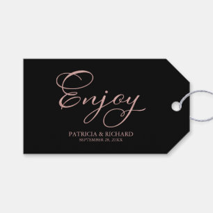 Einfache Elegante Schrift Hochzeitsgunst-Tags Geschenkanhänger