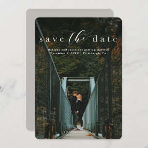 Einfache, elegante Schrift Klassik 1 Foto Save The Date