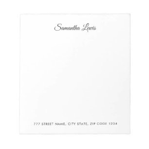 Einfache elegante Schrift Professional Notizblock