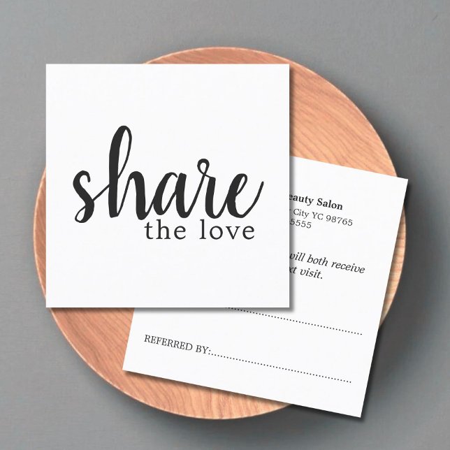 Einfache elegante Schwarz-Weiß-Karte Empfehlungskarte (Von Creator hochgeladen)