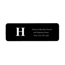 Einfache Elegante Schwarz-weiße Monogramm erste Rü