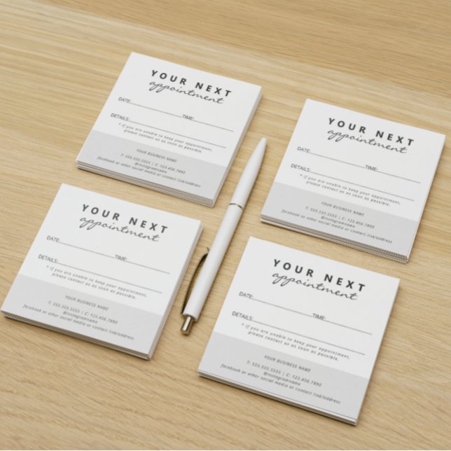 Einfache Elegante Schwarz-weißer Salon Post-it Klebezettel (Von Creator hochgeladen)