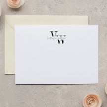 Einfache elegante schwarze und weiße Initialen