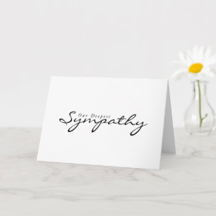 Einfache Elegante Script Condolence Sympathy Card Karte